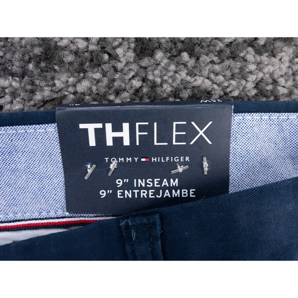 Tommy Hilfiger Shorts Mens 35 Actual 36 Blue TH Flex Stretch Chino Preppy NWT - Picture 4 of 16